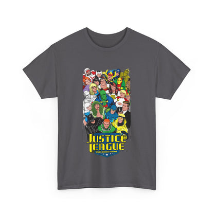 Justice League International T-Shirt - DC Comics - JLI - Kevin Maguire Art - Blue Beetle, Booster Gold, Martian Manhunter, Captain Atom