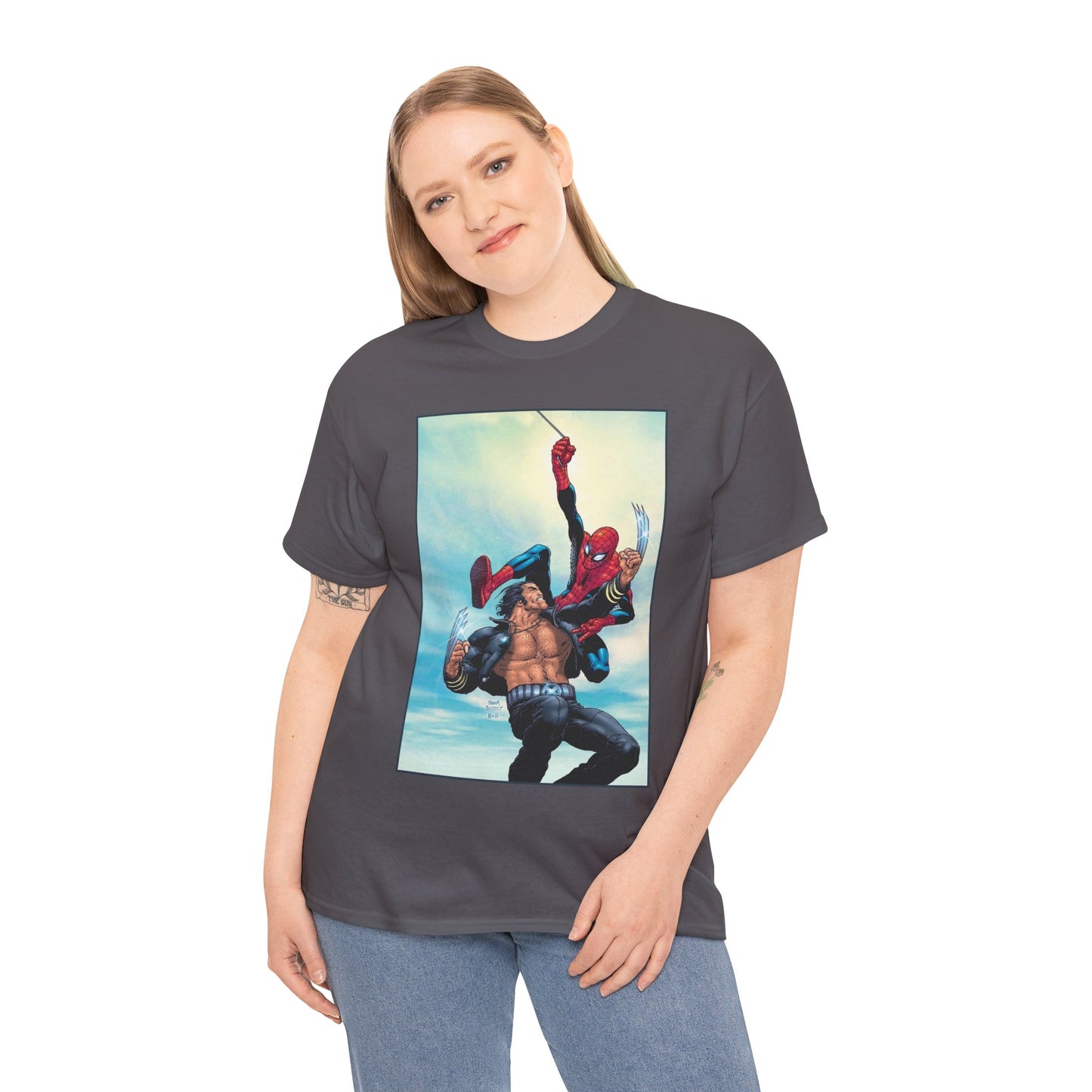 Wolverine Vs Spider-Man T-Shirt - Frank Quitely Art - Marvel Comics
