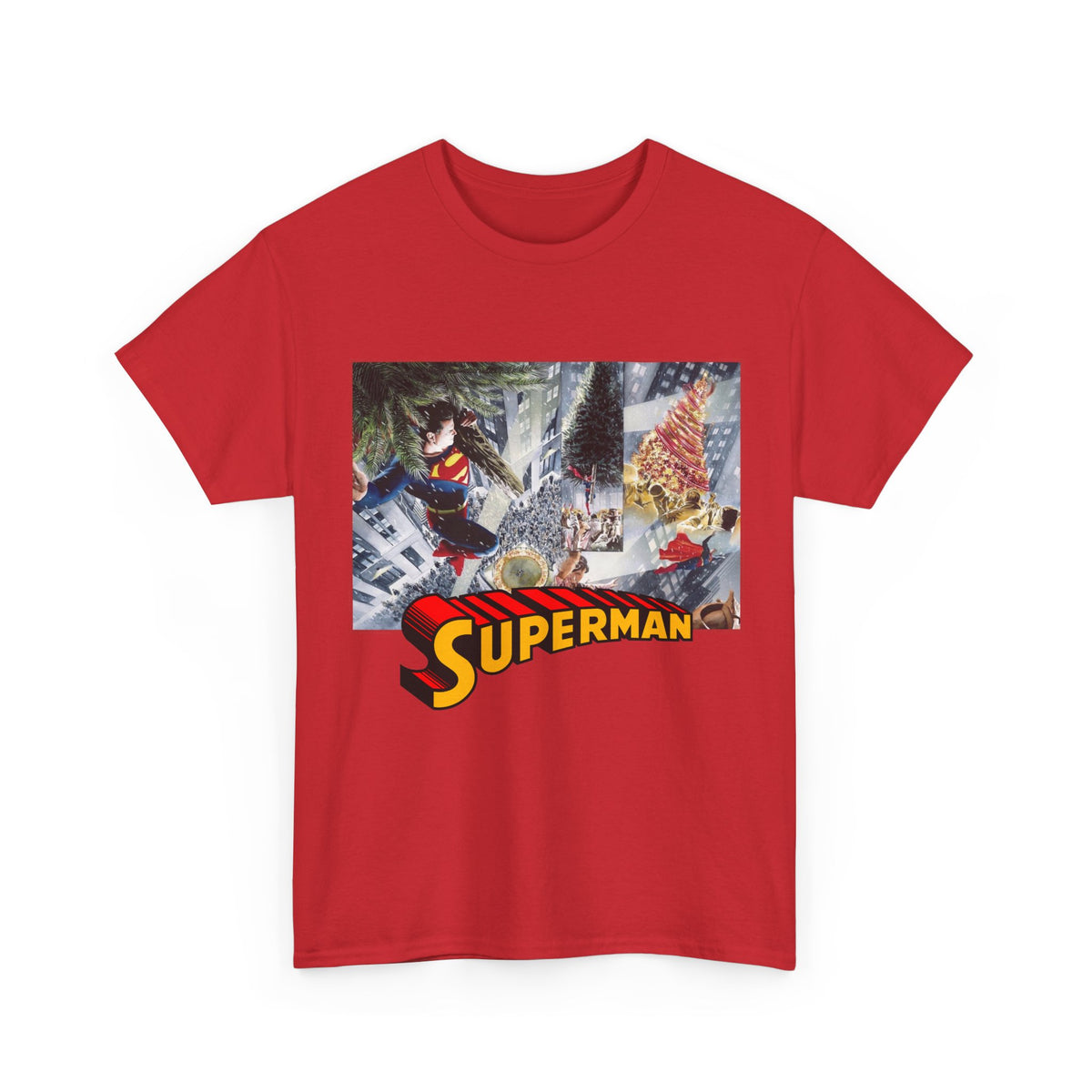 Superman Christmas Tree T-Shirt - Alex Ross Art - DC Comics