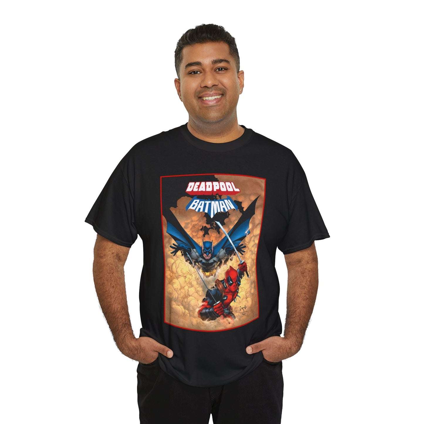 Deadpool & Batman T-Shirt - Greg Capullo Art - DC & Marvel Comics - Crossover - Slade Wilson, Bruce Wayne - 2025