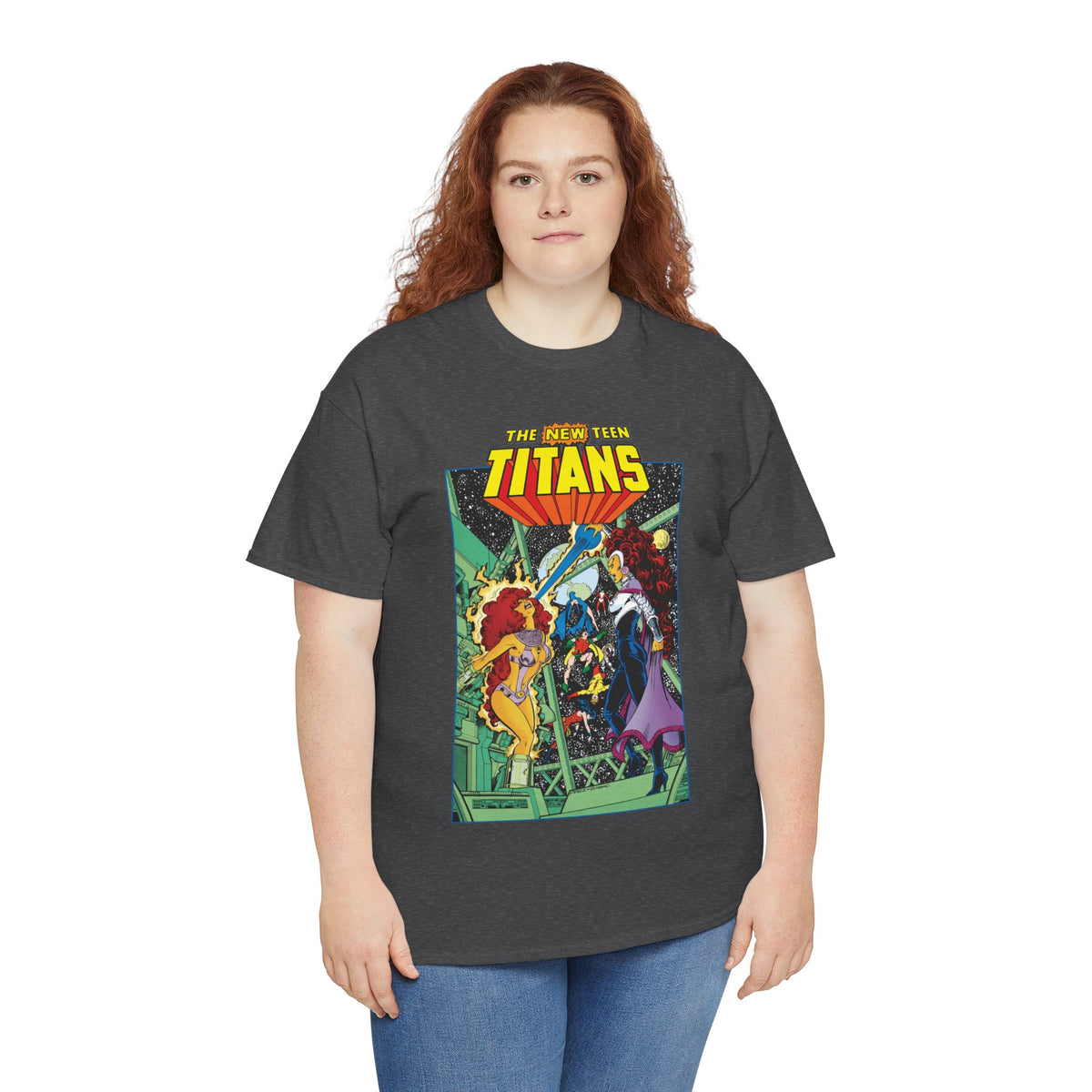 New Teen Titans T-Shirt - George Perez Art - Starfire Vs Blackfire - DC Comics