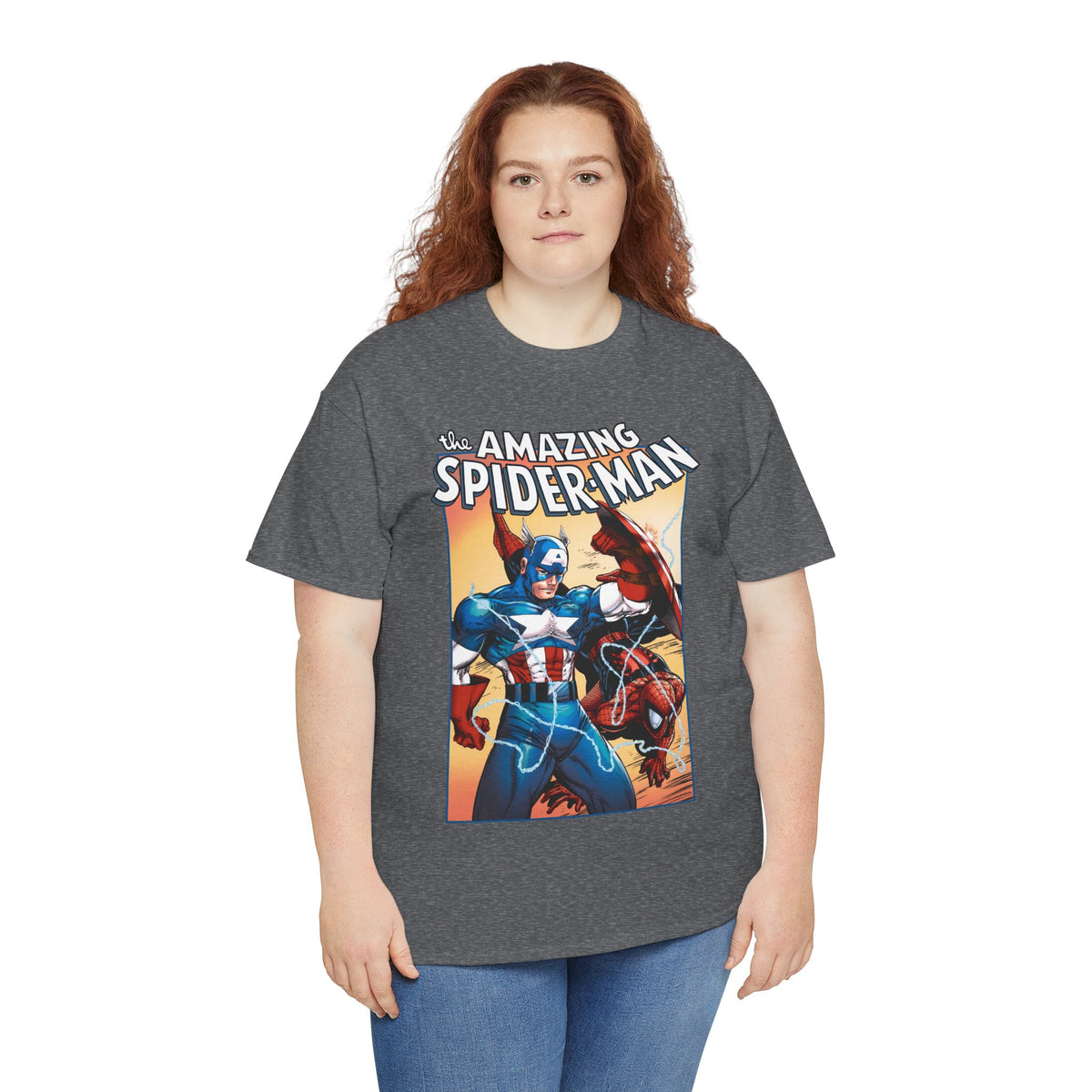 Amazing Spider-Man & Captain America T-Shirt - Todd McFarlane Art - Marvel Comics