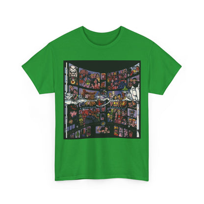 Focus on George Perez T-Shirt - Monitor, New Teen Titans, Avengers, Fantastic Four - DC & Marvel Comics - Note: Black Tee is a Negative Space Piece and is Borderless