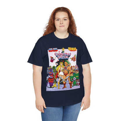 He-Man & She-Ra Christmas Special T-Shirt - MOTU & POP - Upcoming Masters of the Universe 2026 Movie - Filamation Art