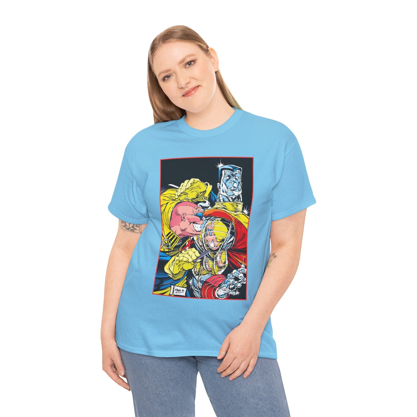 Strong Guy & Colossus T-Shirt - Dale Keown Art - Uncanny X-Men Annual Poster - Marvel Comics