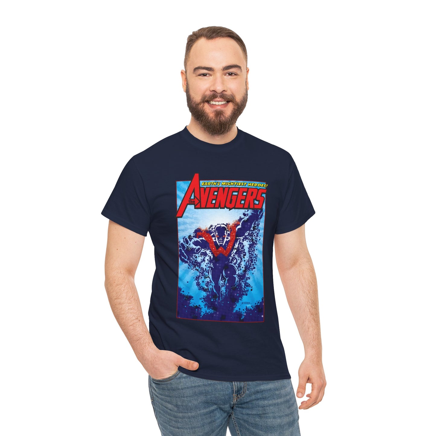 Wonder Man T-Shirt - George Perez Art - Avengers Member - Simon Williams, Marvel Comics - MCU Series