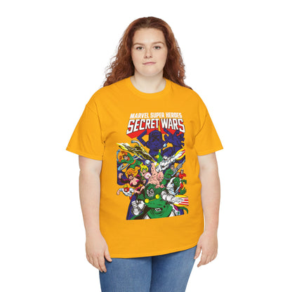 Marvel Super-Heroes Secret Wars T-Shirt - The Bad Guys - Dr Doom, Galactus, Doctor Octopus, Titania, Absorbing Man, Enchantress - Marvel Comics Series