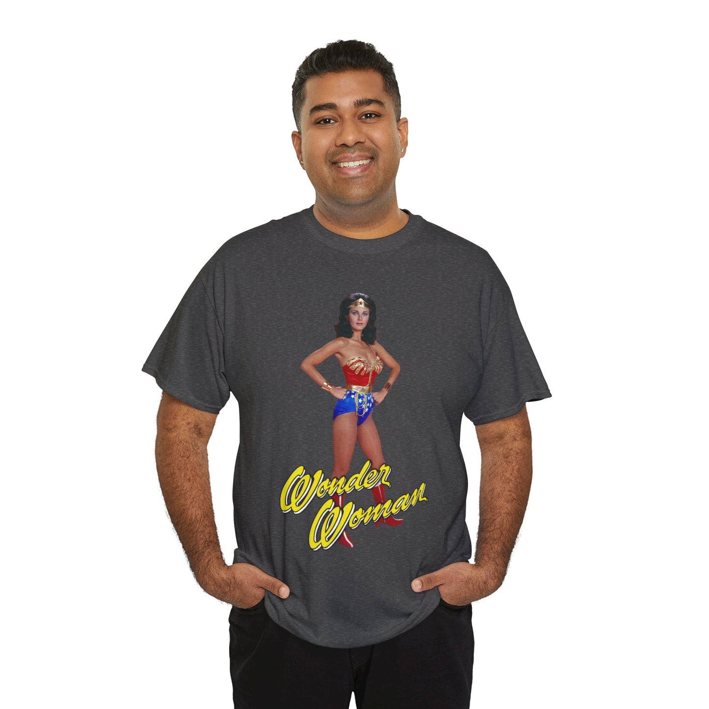 Wonder Woman T-Shirt - Lynda Carter - Popular 1970s CBS TV Show - DC Comics Character - Diana Prince, Paradise Island