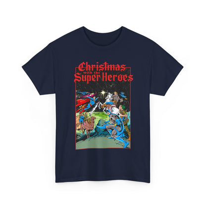 Christmas With the DC Super-Heroes T-Shirt - José Luis García-López Art - Superman, Batman, Jonah Hex, Legion of Super-Heroes - DC Comics