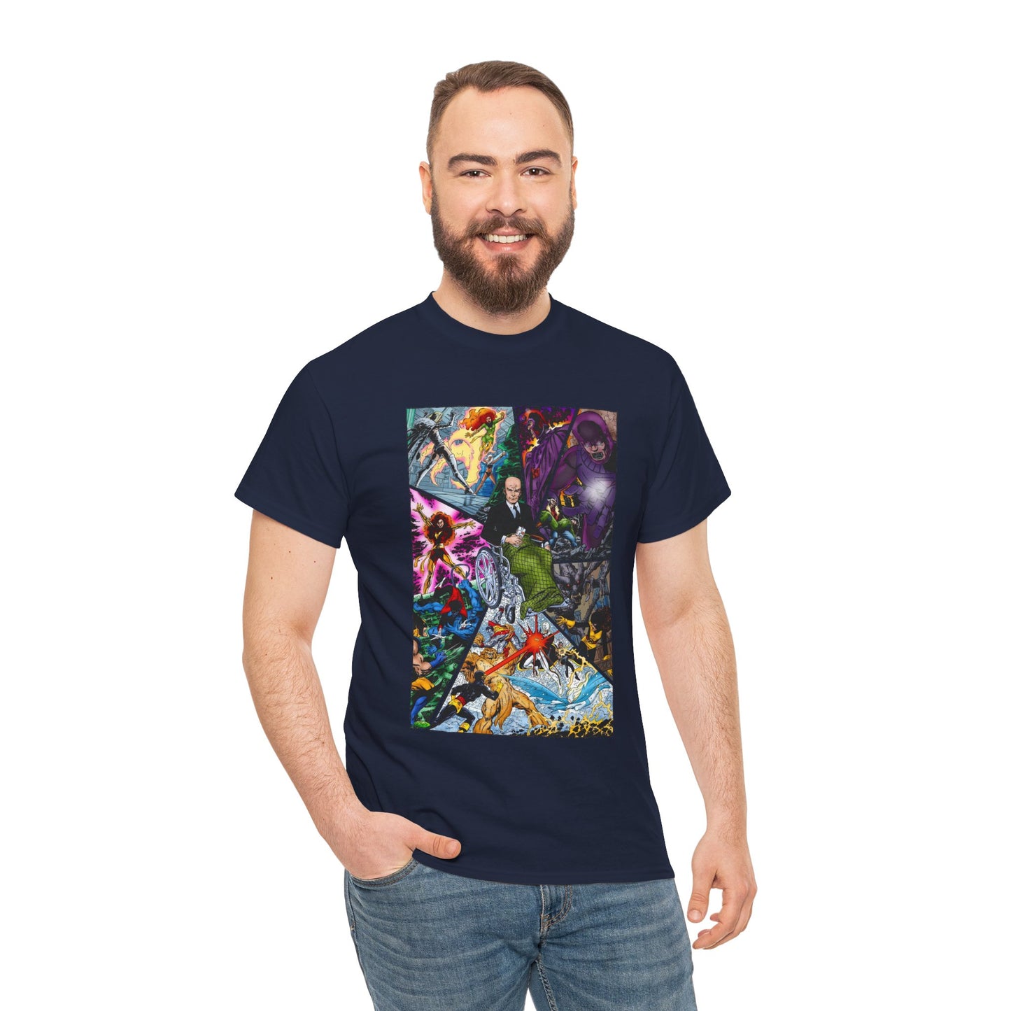 Professor X T-Shirt - John Byrne Art - Charles Xavier, X-Men Founder - Dark Phoenix, Cyclops, Sentinels - Marvel Comics