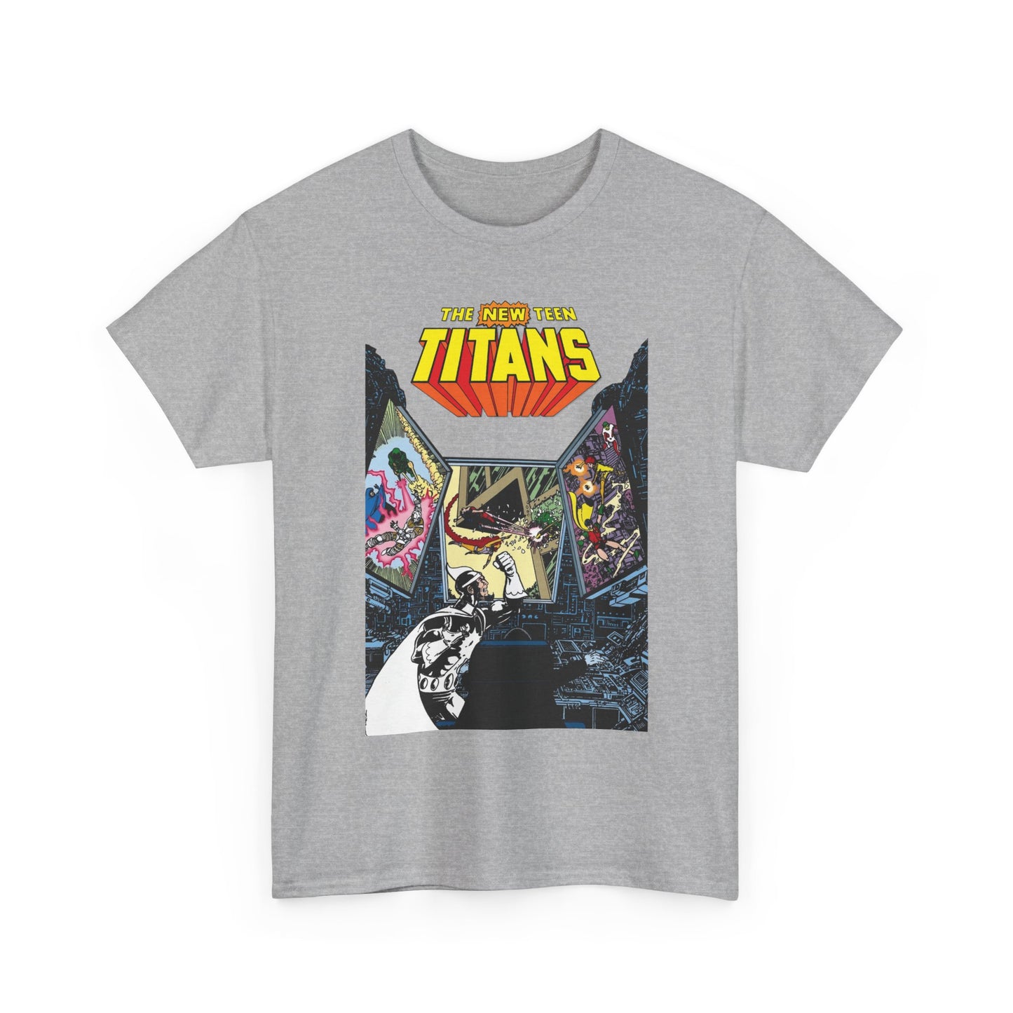 New Teen Titans T-Shirt - George Perez Art - Dr. Light, Titans Tower - DC Comics
