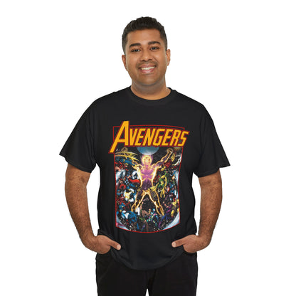 Avengers T-Shirt - George Perez Art - Korvac Saga - Guardians of the Galaxy - Thor, Captain America, Iron Man, Scarlet Witch, Vision, Wonder Man, Hawkeye - Marvel Comics