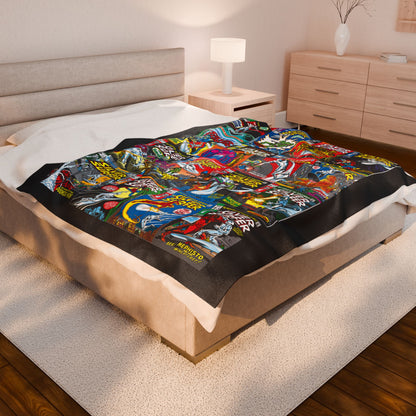 Silver Surfer Velveteen Plush Blanket 60x80" - Classic Silver Age Art - Norrin Radd, Former Herald to Galactus - Marvel Comics