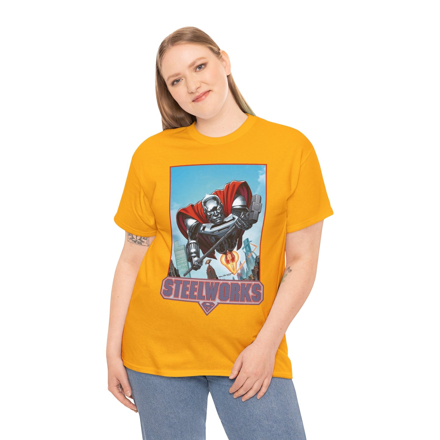 Steelworks T-Shirt - Jon Bogdanove Art - John Henry Irons - Superman Family - DC Comics