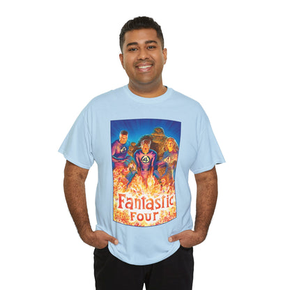 Fantastic Four T-Shirt - Alex Ross Art - Mr. Fantastic, Invisible Woman, Human Torch, The Thing - Marvel Comics