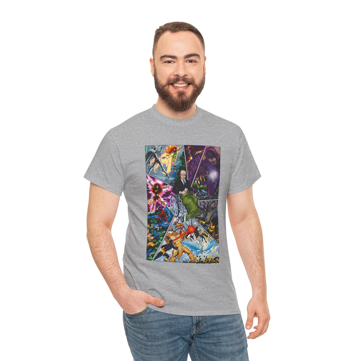 Professor X T-Shirt - John Byrne Art - Charles Xavier, X-Men Founder - Dark Phoenix, Cyclops, Sentinels - Marvel Comics