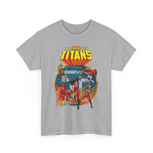 New Teen Titans T-Shirt - George Perez Art - Wonder Girl, Flash, Robin, Speedy, Aqualad, Hawk - DC Comics