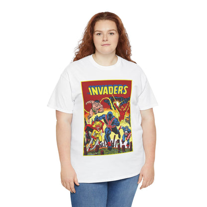 Invaders T-Shirt - Captain America, Human Torch, Namor, Spitfire - World War II Soldiers - Golden Age Heroes - Marvel Comics