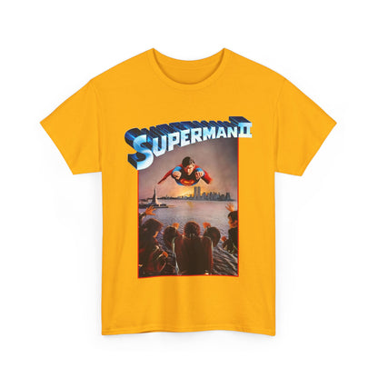 Superman II T-Shirt - Christopher Reeve, Terence Stamp, Sarah Douglas - Vs General Zod, Ursa, Non - Phantom Zone Villains - 1980 Movie Poster - DC Comics