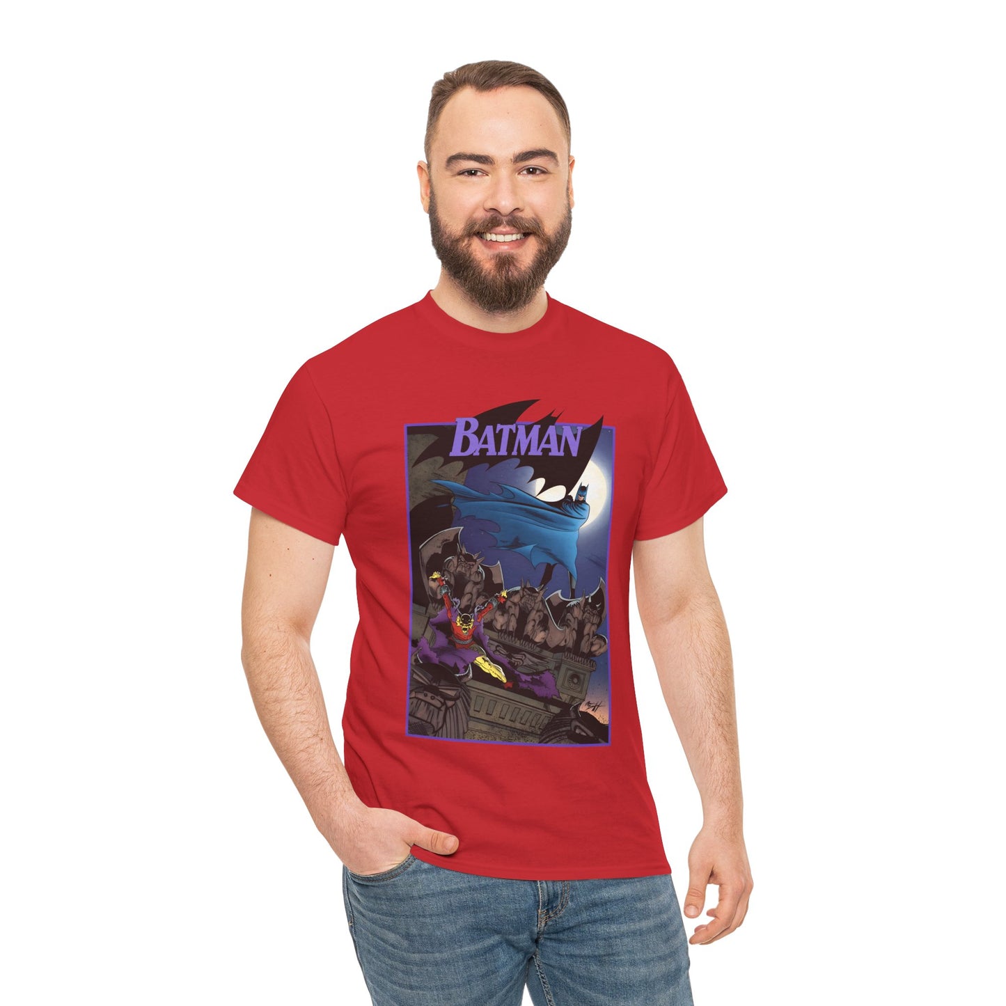 Batman T-Shirt - Norm Breyfogle Art - Etrigan, the Demon - Gotham City and Gargoyles - DC Comics