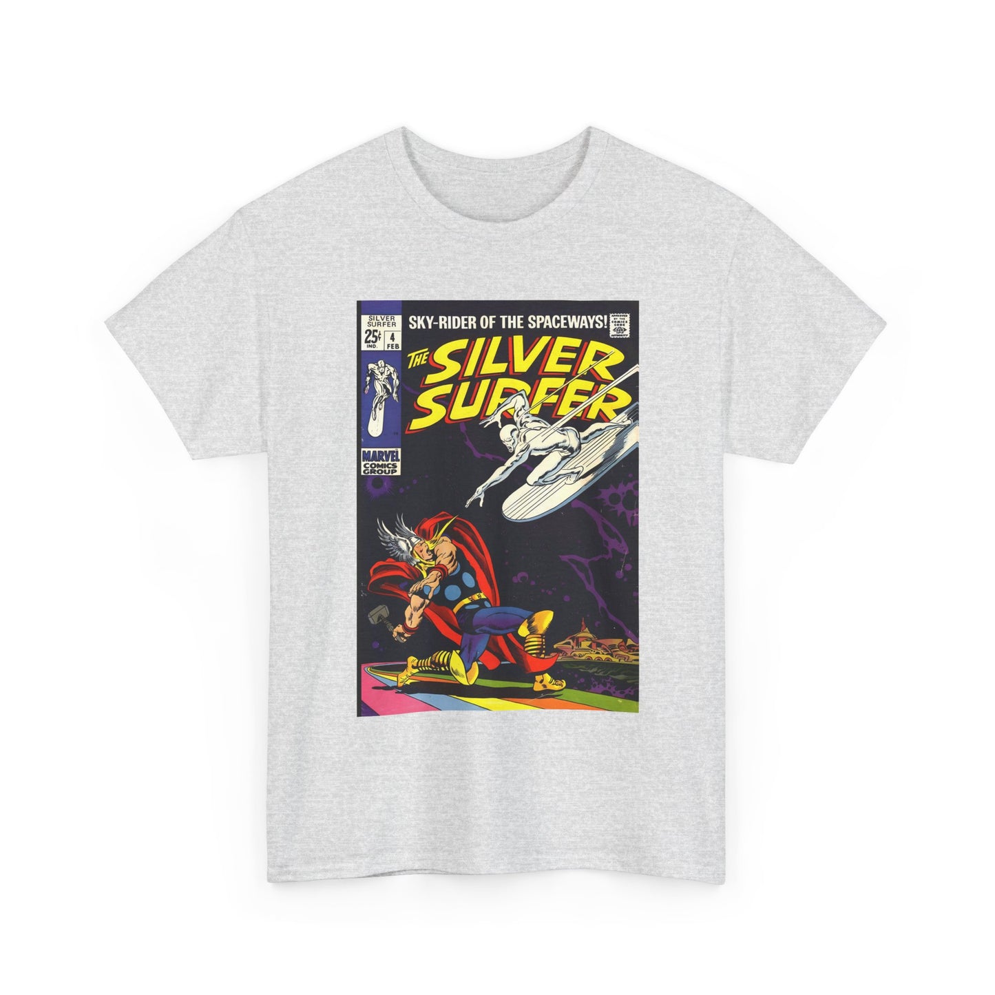 Silver Surfer #4 T-Shirt - Vs Thor - Marvel Comics