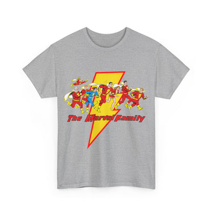 Marvel Family T-Shirt - Shazam - DC Comics - Mary Marvel, Hoppy the Marvel Bunny, Uncle Marvel, Captain Marvel Jr - DC Who's Who Art