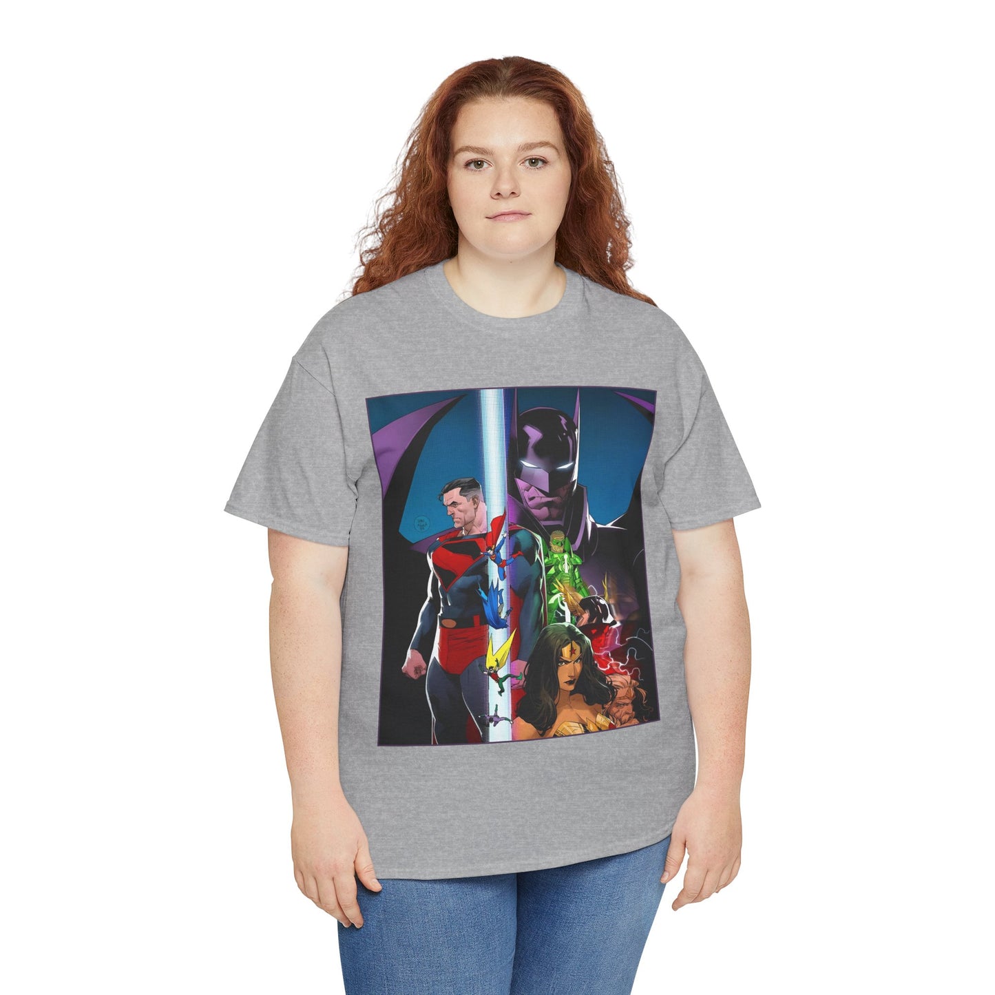 Kingdom Come T-Shirt - Dan Mora Art - Batman/Superman World's Finest Cover - Superman, Batman, Wonder Woman, Green Lantern, Robin, Flash - DC Comics