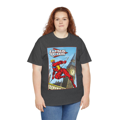 Captain Britain T-Shirt - Ron Wilson Art - Brian Braddock - Marvel UK Series - Chris Claremont Stories - Marvel Comics