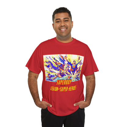 Superboy & Legion of Super-Heroes T-Shirt - Alex Ross Art - Saturn Girl, Brainiac 5, Lightning Lad, Shadow Lass, Dawnstar, Karate Kid - DC Comics