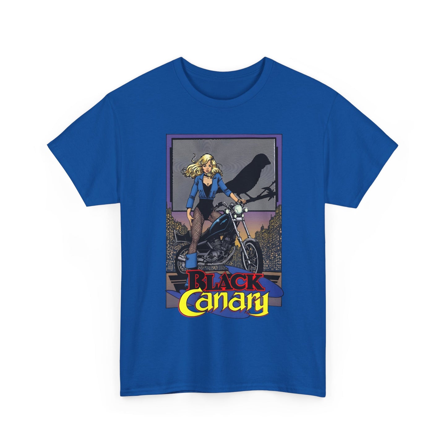 Black Canary T-Shirt - George Perez Art - 1980s Justice League Postcard Art - JLA - DC Comics
