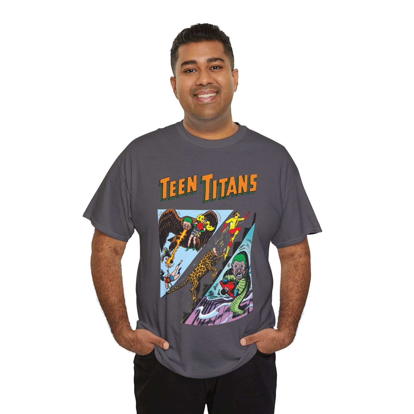 Teen Titans T-Shirt - Nick Cardy Art - #1 Cover Art - Robin, Wonder Girl, Kid Flash, Aqualad - DC Comics