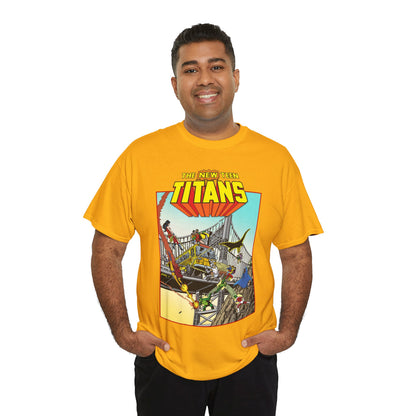 New Teen Titans T-Shirt - George Perez Promo Art - Wonder Girl, Cyborg, Raven, Starfire, Robin, Kid Flash, Changeling - DC Comics