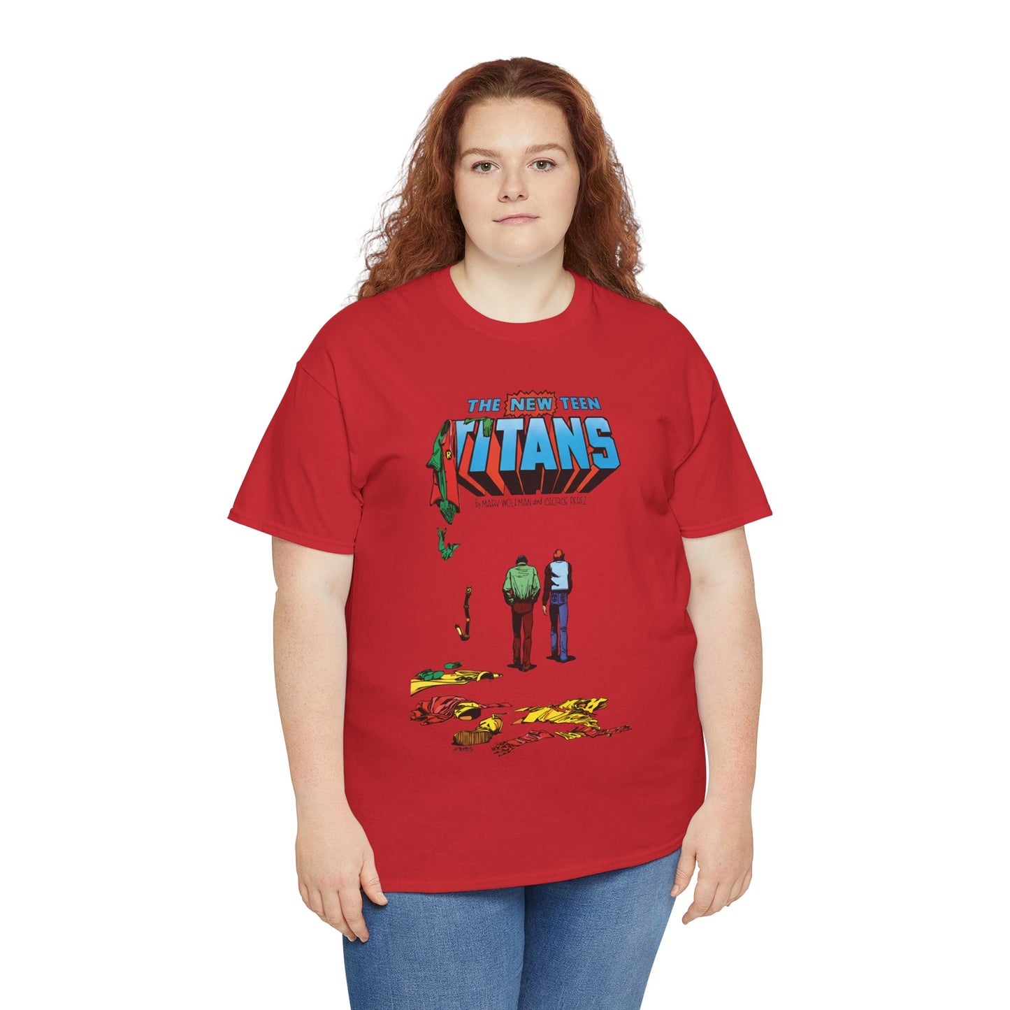 New Teen Titans T-Shirt - George Perez Art - Robin, Kid Flash Quitting - #39 Cover - DC Comics