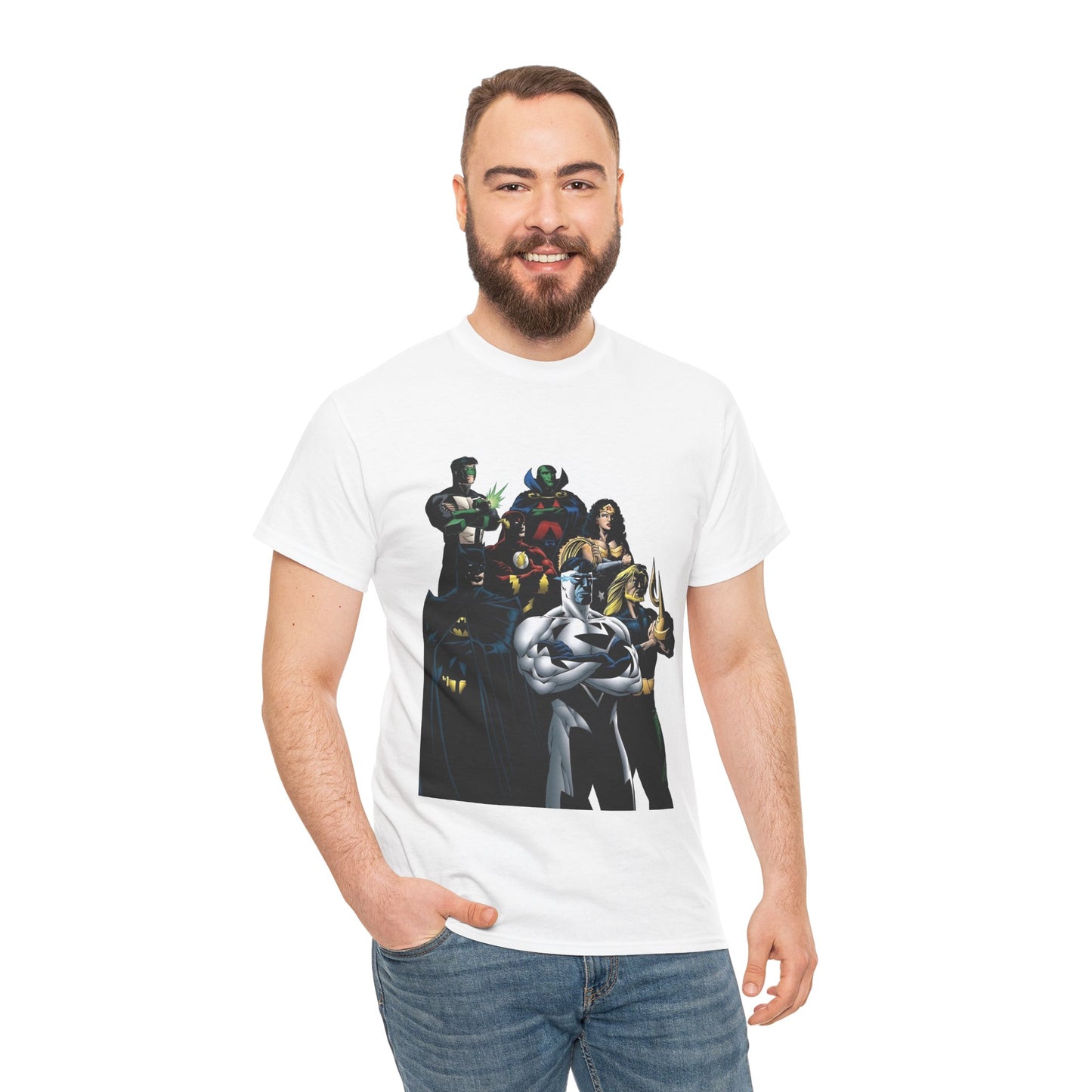 JLA T-Shirt - Howard Porter Art - Superman, Batman, Wonder Woman, Flash - DC Comics