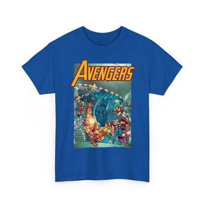 Avengers Vs Guardians of the Galaxy T-Shirt - George Perez Art - Tomorrow's Avengers - Thor, Captain America, Iron Man, Scarlet Witch, Vision, Wonder Man - Marvel Comics