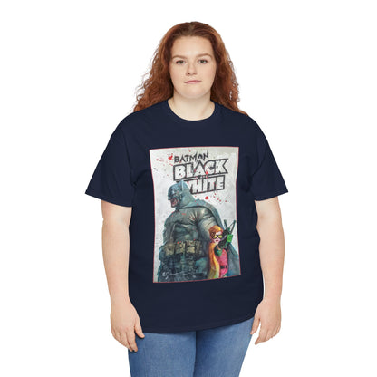 Batman: Black & White T-Shirt - Bill Sienkiewicz Art - Dark Knight Returns - Batman & Robin (Carrie Kelley) - DC Comics