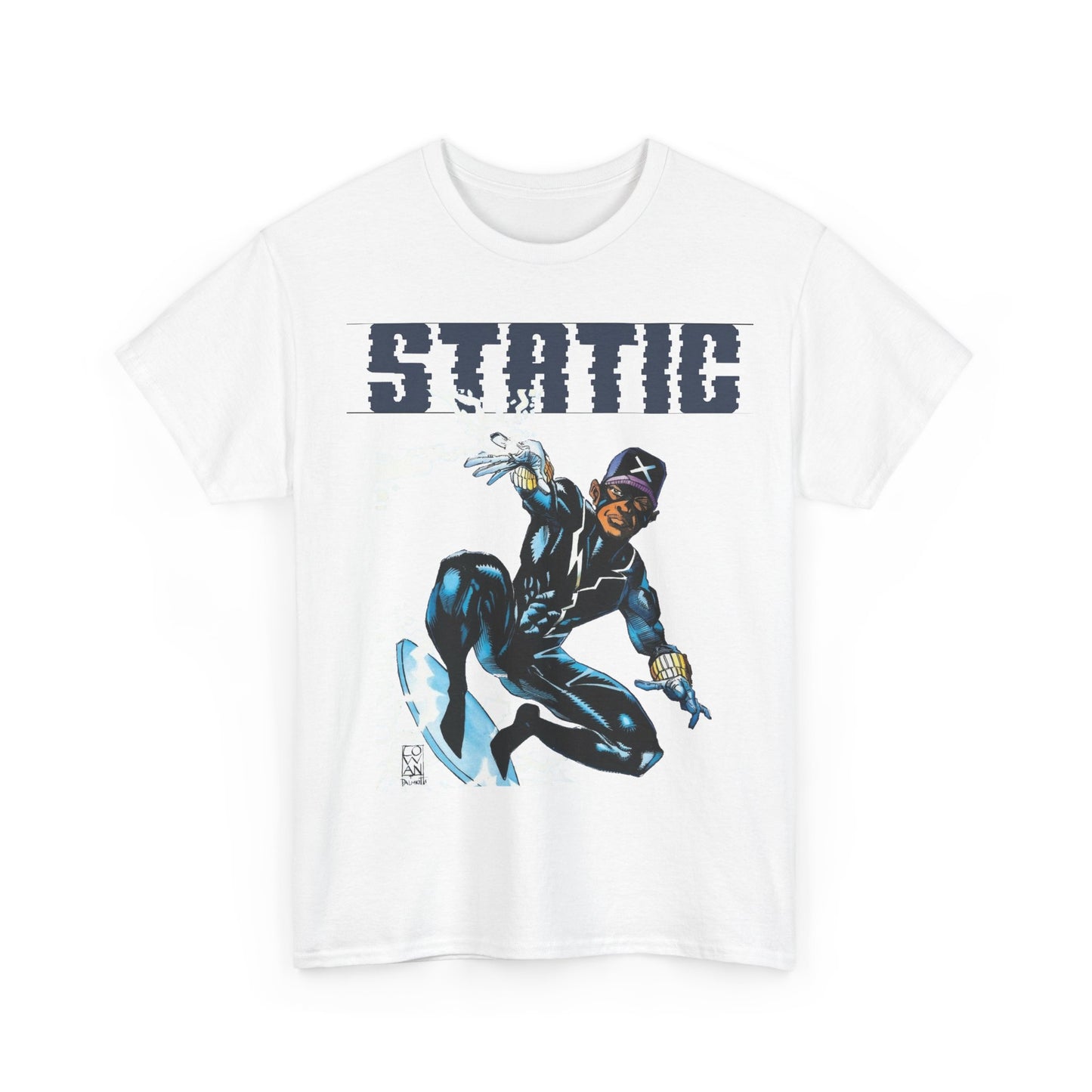 Static T-Shirt - Denys Cowan Art - DC Comics, Milestone Media - Shock to your System