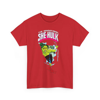 Sensational She-Hulk T-Shirt - John Byrne Art - Marvel Comics - Jennifer Walters - Ripping Through the Shirt - Fourth Wall