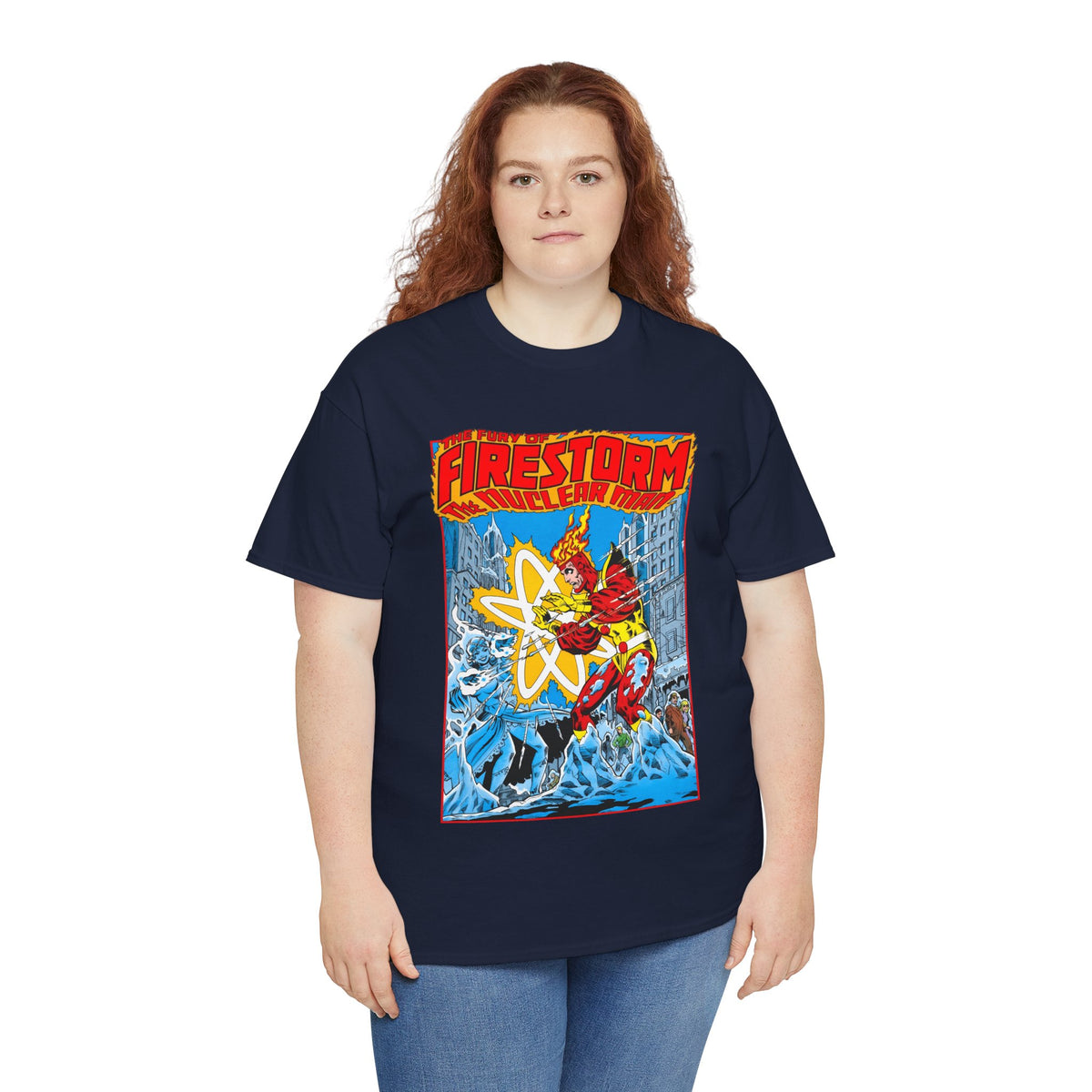 Fury of Firestorm T-Shirt - Pat Broderick Art - Vs Killer Frost - #3 Cover Art - DC Comics