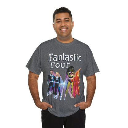 Fantastic Four T-Shirt - John Byrne Art - She-Hulk, Reed Richards, Human Torch, Invisible Woman - Marvel Comics