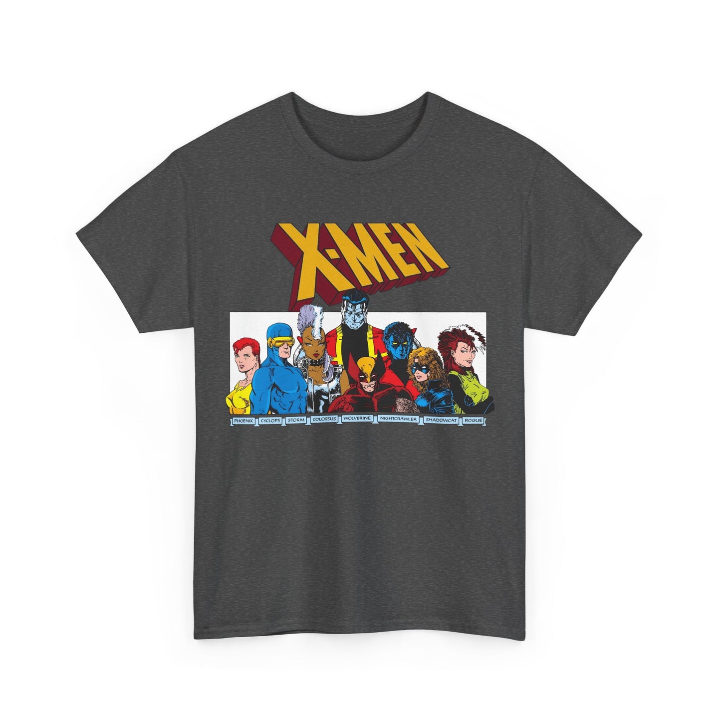 X-Men T-Shirt - Arthur Adams Art - Cyclops, Nightcrawler, Storm, Wolverine, Shadowcat, Phoenix (Rachel Summers), Colossus, Rogue - Marvel Comics