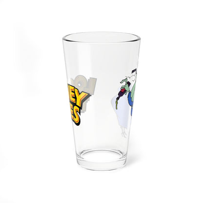 Witch Hazel Pint Glass, 16oz - Looney Tunes Cartoon Art - Broom-Stick Bunny - Popular WB Halloween Character