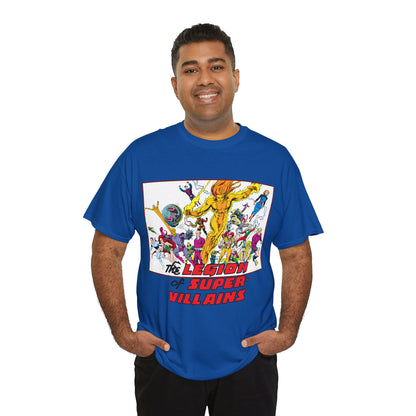 Legion of Super-Villains T-Shirt - Steve Lightle Art - LOSH, Legion of Super-Heroes Foes - Saturn Queen, Tyr, Lightning Lord, Spider Girl, Cosmic King, Nemesis Kid - DC Comics