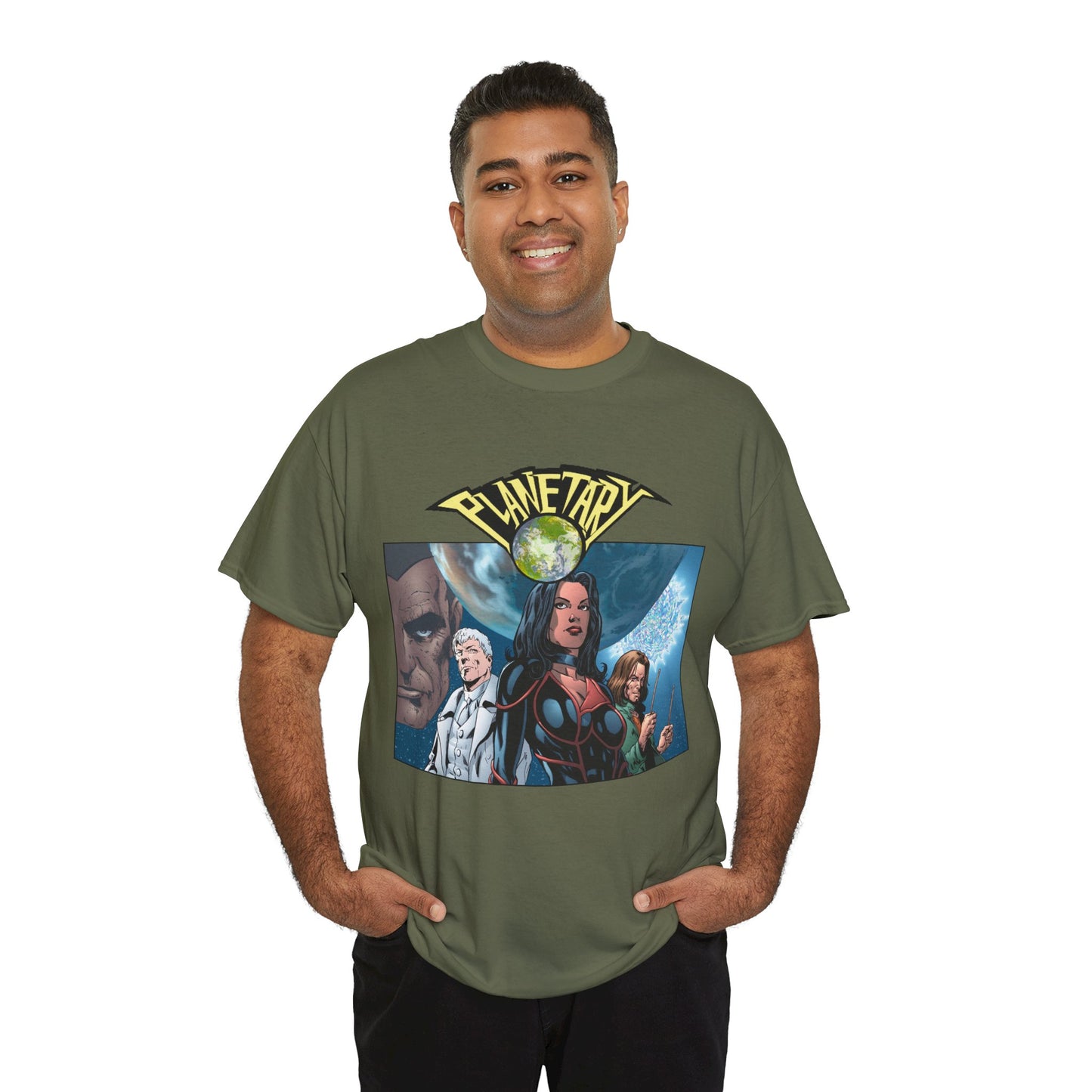 Planetary T-Shirt - Phil Jimenez Art - The Drummer, Jakita Wagner & Elijah Snow - DC Comics/Wildstorm - Ellis Story
