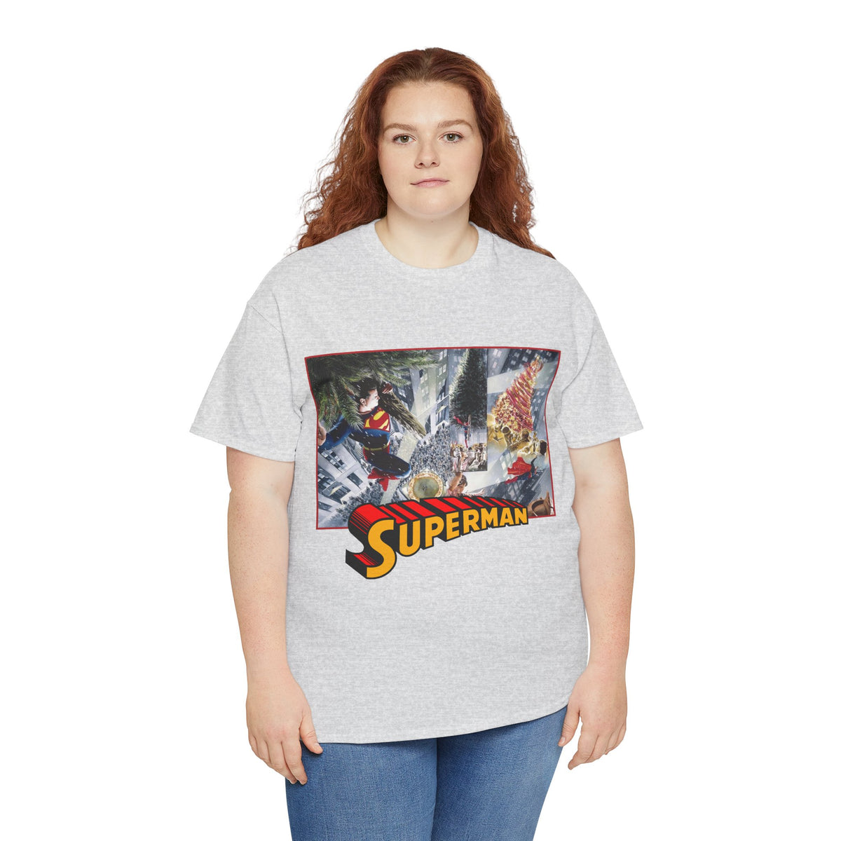Superman Christmas Tree T-Shirt - Alex Ross Art - DC Comics