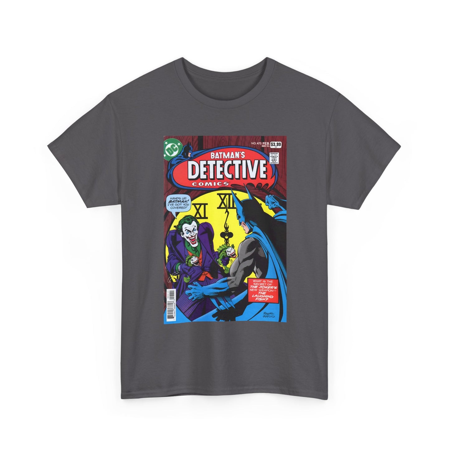 Detective Comics #475 T-Shirt - Marshall Rogers Art - Joker Appearance - The Laughing Fish - DC Comics
