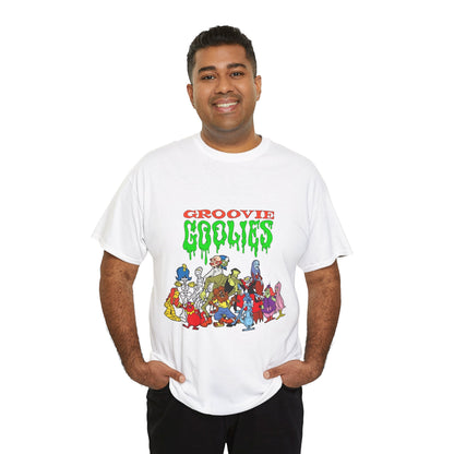 Groovie Goolies T-Shirt - The Monster Trio (Drac, Frankie, Wolfie) - Hagatha, Bella La Ghostly, Boneapart, Mummy - Horrible Hall on Horrible Drive - Filmation Cartoon