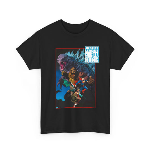Justice League Vs Godzilla Vs Kong T-Shirt - Dan Mora Art - Wonder Woman, Superman, Batman - DC Comics