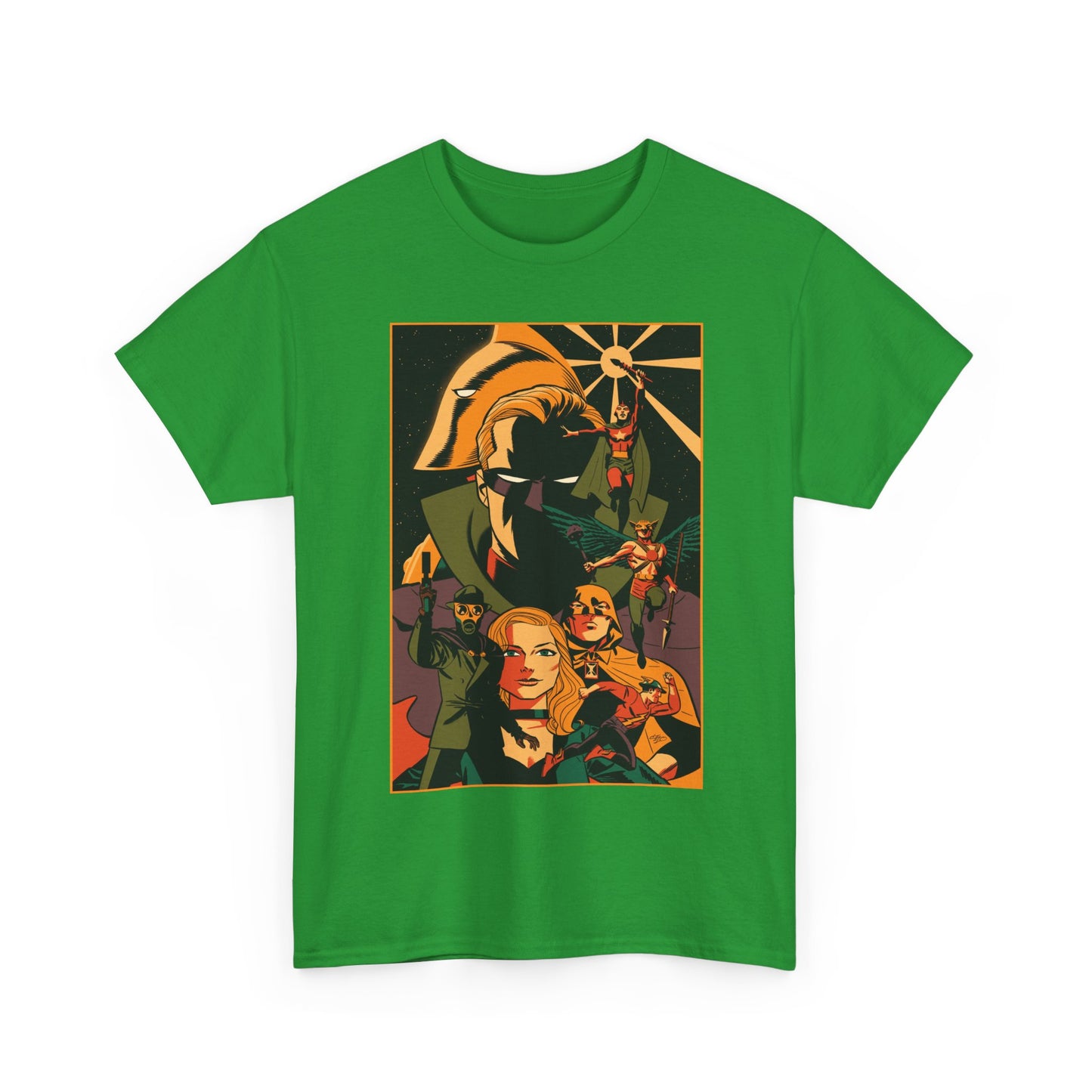 Justice Society T-Shirt - Michael Cho Art - New History of the DC Universe Cover - Black Canary, Starman, Hourman, Sandman - DC Comics