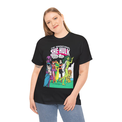 She-Hulk T-Shirt - John Byrne Art - West Coast Avengers Appearance - Hawkeye, Scarlet Witch, Wonder Man, Vision, Tigra - Marvel Comics